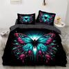 Bettwäsche-Set Digitaldruck Bequeme Bettbezüge für Wohnzimmer Schlafzimmer Dekoration, 1 Bettbezug und 2 Kissenbezüge mit Reißverschlüssen