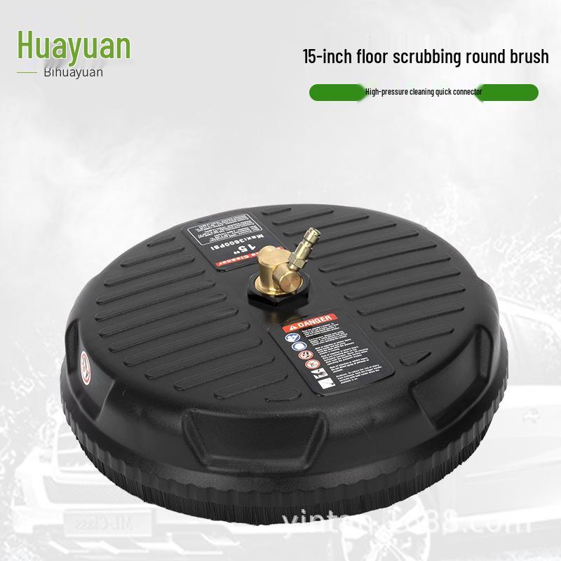 High-Pressure Road Cleaning & Floor Scrubber: Quick-Connect Washer Brush for Household & Municipal Use