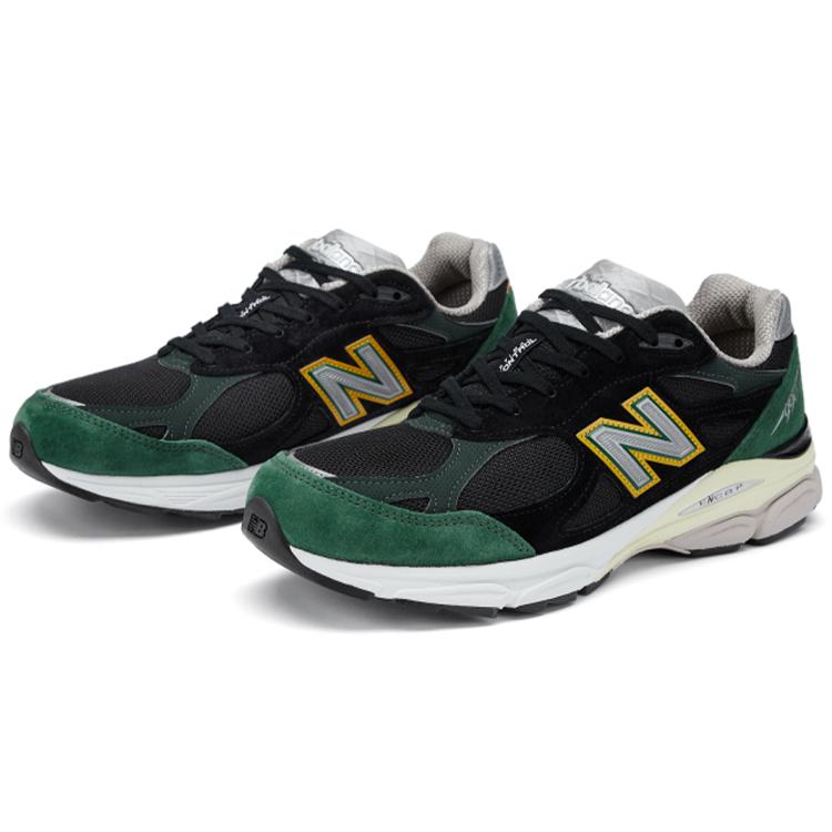 New Balance 990v3 MiUSA Black Green Yellow