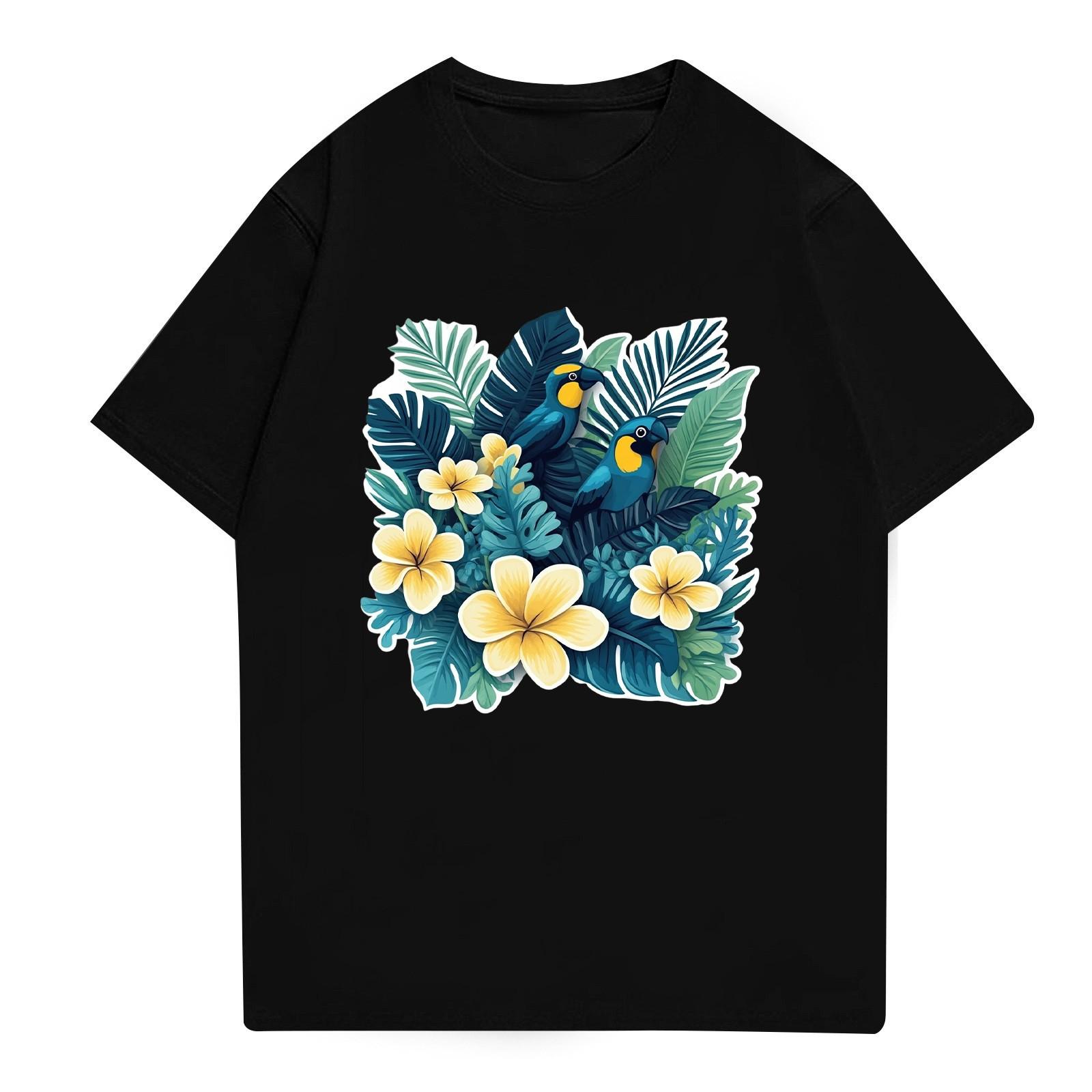 

Мужская рубашка с воротником-стойкой и коротким рукавом, свободная рубашка для отдыха и отдыха, мужская L чёрный