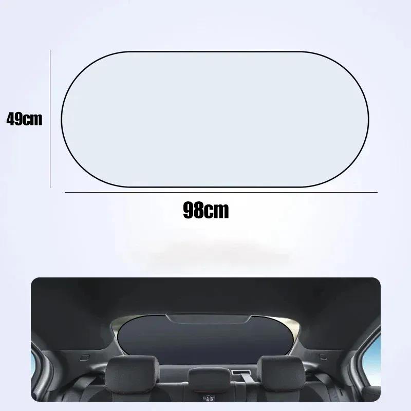 Car Sun Shade UV Protection Folding Auto Rear Window Sunshade Universal Car Window Visor with Suction Cups