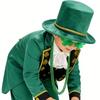 Irish Lucky Shamrock Kids Show Costume Set With Hat Vest Scarf And Pants Cosplay Outfit For Patrick Day Dance