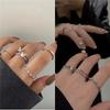 Fashion Minimalism Butterfly Heart Ring Set for Women Girls Cool Sweet Couple Rings Aesthetic Jewelry Accessories New Trend