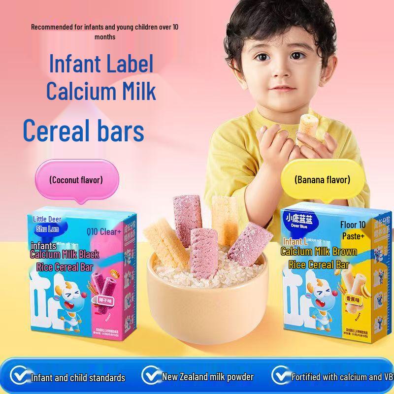 Little Deer Blue Blue Toddler Coconut Black Rice Cereal Bar