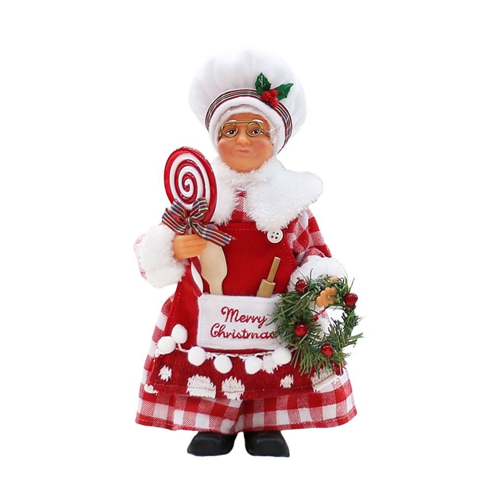 Christmas Chef Santa Claus Figurine Novelty Christmas Santa Chef Display Piece Adds Charm To Any Room Decoration
