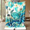 Oceanic Adventure 2 Theme blanket Lightweight Warm Flannel Blanket Decorative Throw Blanket for Home Decoration
