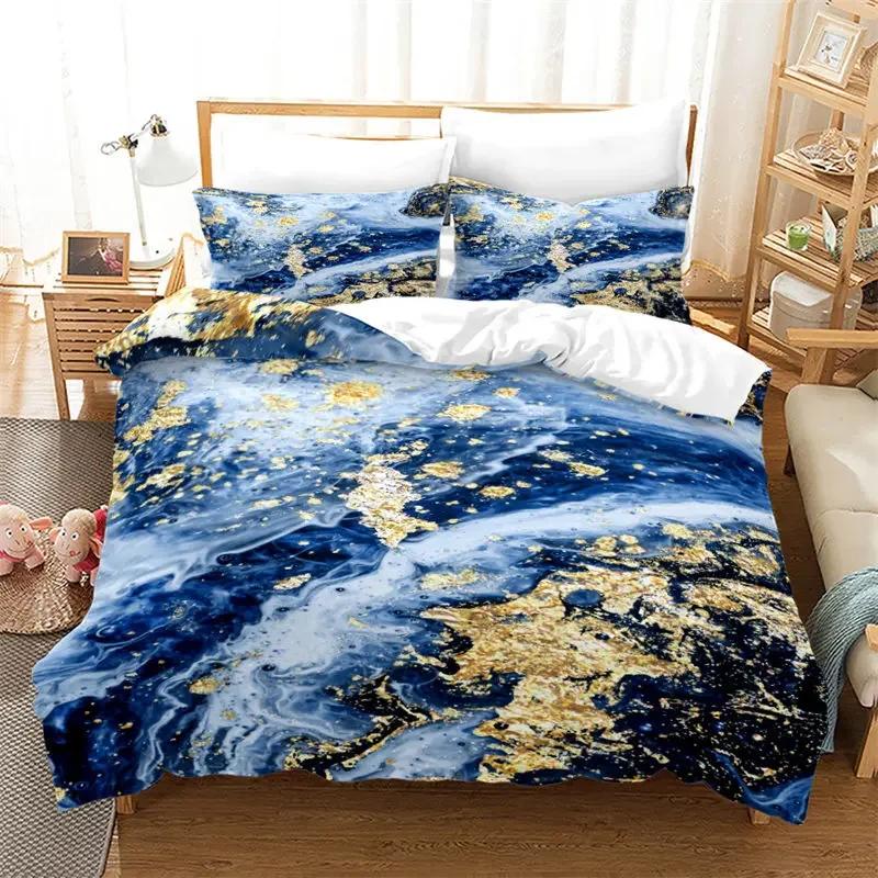 Marble Duvet Cover Set Queen Twin King Modern Abstract Bedding Set Geometric Pattern Comforter Cover For Kids Teens Girls Room