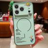 Cute Cartoon Astronaut Case For iPhone 17 Pro Max Funda iPhone 16 15 14 13 Pro Max Magnetic For Magsafe Hybrid Slim Matte Cover