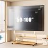 Heavy Duty 50-100 Inch Mobile TV Stand Cart TV Shelf Mute Wheels Up To 220lbs Max VESA 900x600mm Floor Stand TV Support Shelf