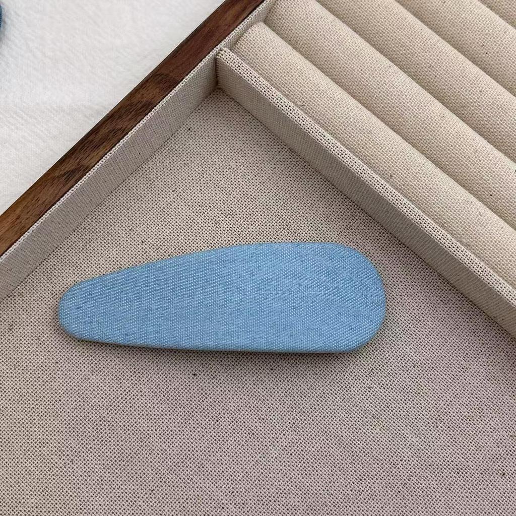 Korean Retro Denim Blue Hair Clip: Versatile BB Clip for Stray Hair & Bangs, New Women's Accessory