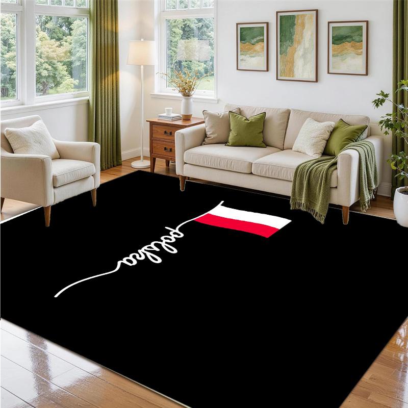 Poland Design Crystal Velvet Rug Soft Decorative Mat for Bedroom Entrance