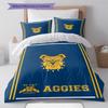North Carolina A&T Aggies Pattern Bedding Set Quilt Cover Pillowcase Home Decor Gift (1 * duvet cover + 2 * pillowcase, without core)