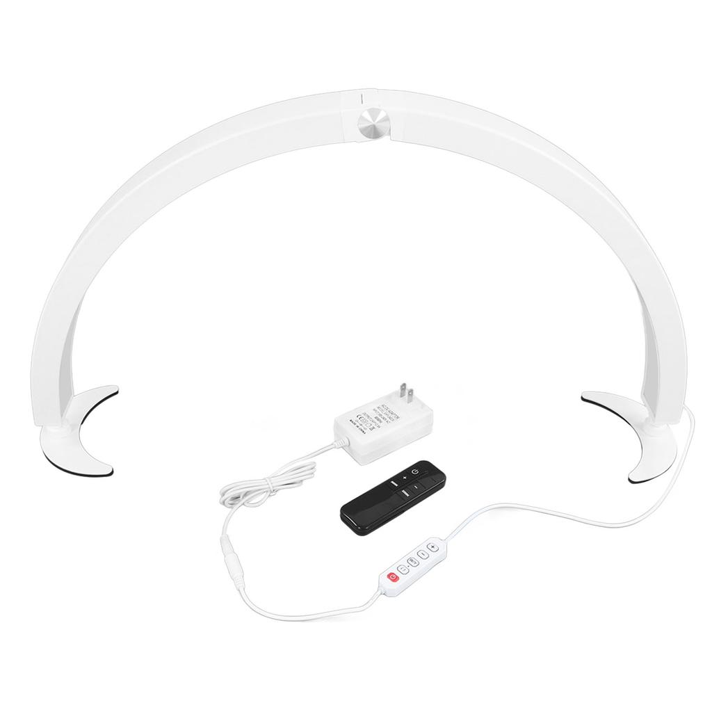 LED Half Moon Light 40W 28in 10 Brightness 7 Color Adjustment Dimmable Half Moon Nail Desk Lamp