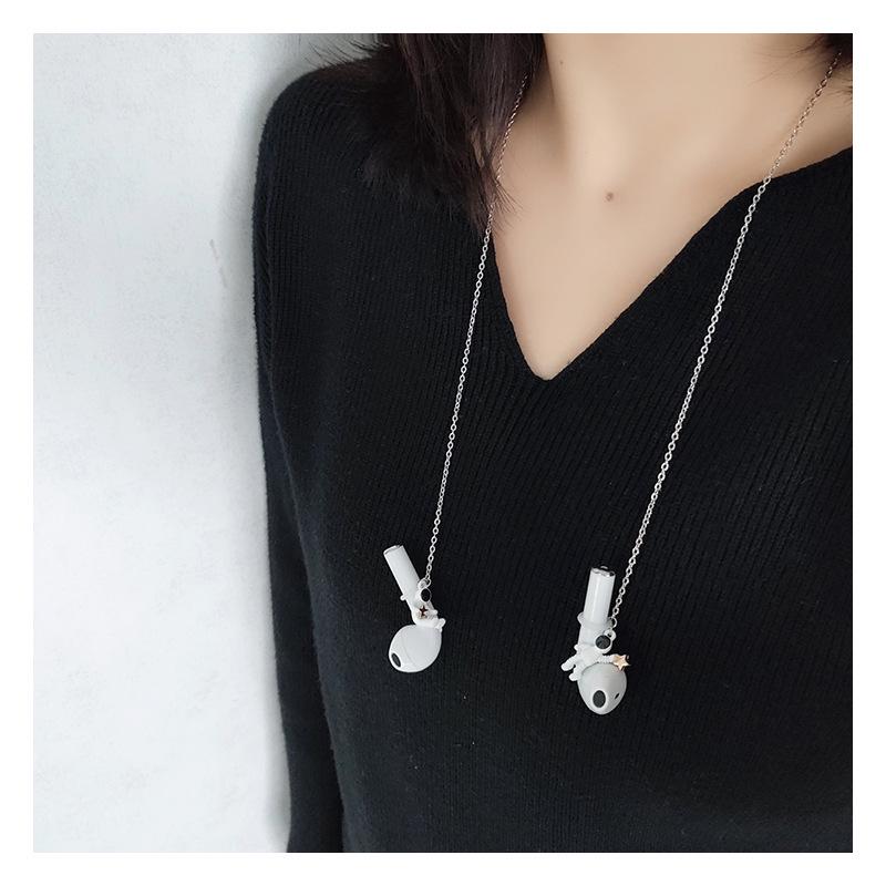 Magnetic Bluetooth Earphone Anti-Loss Chain - Astronaut Titanium Stainless Steel Necklace & Eyeglass Holder