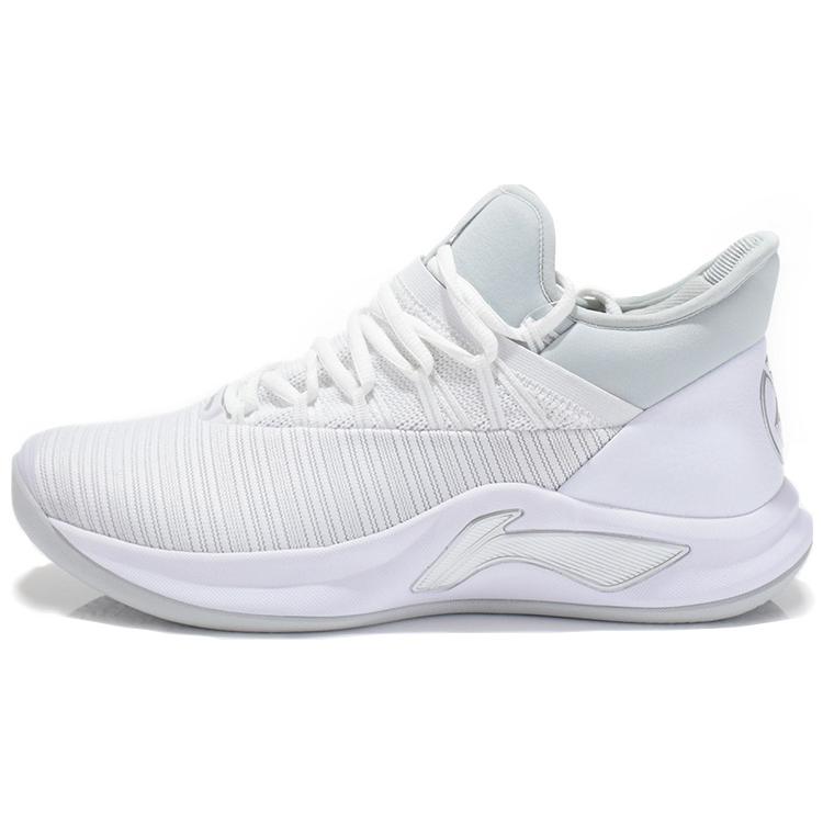 New LiNing Speed 5 Cushioning Rebound Low Top Basketball Shoes Men's White ABAN051-1