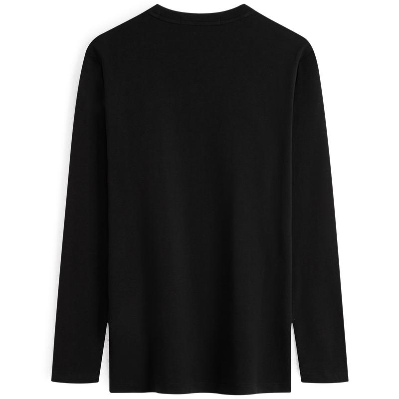 Calvin Klein Hollow Letter Long Sleeve T-Shirt Men tops Space-Black J324497-BEH