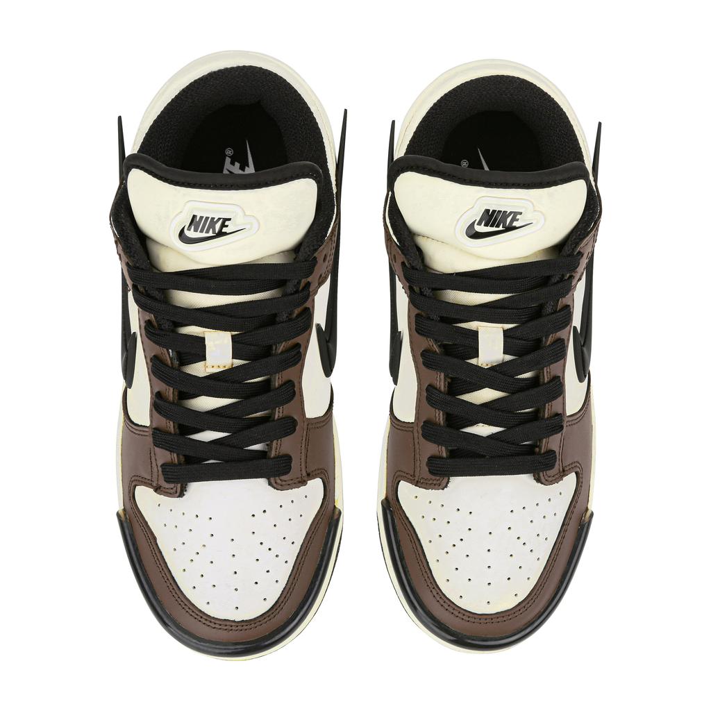 Nike Dunk Low Twist 'Panda' Low top Skateboard Shoes Women's Brown White Black DZ2794-001(Team4-)