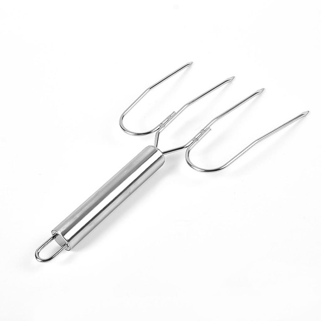 Meat Ham Roaster Stainless Steel Chicken Carving Fork Lifter Turkey Fork Barbecue Tool
