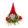 Christmas Door Wreath Advent with LED Lights Gnome Wreath Window Door Gate Decoration Door Sign Xmas Party Decoration