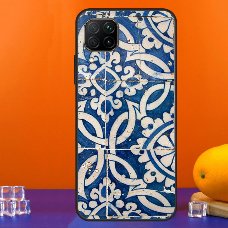 Portuguese Tiles For Huawei Nova 9 10 SE 5T 12i 12s 11i Y91 Y90 Y60 Y70 Y72 Y61 P60 Pro P20 P40 P30 Lite Case
