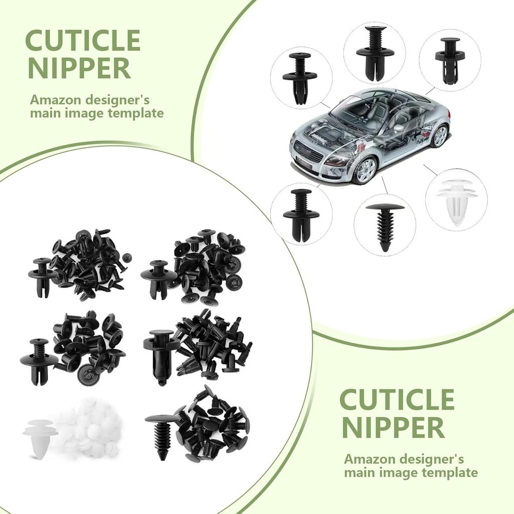 100 Pcs Car Bumper Push Retainer Clips 6 Type Nylon Fasteners Rivet Replacement Kit with 5 Fastener Removers Included 55 Pcs Nylon Universal Cable