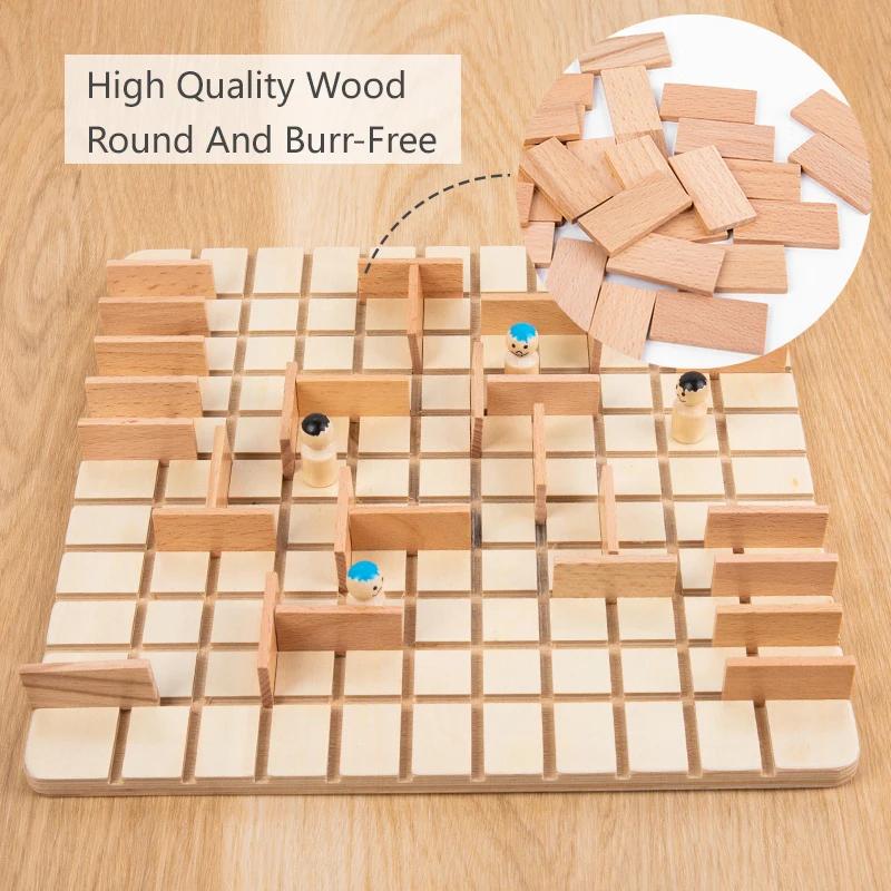 Wooden Chess Playthings Strategy Games ideal for Children Brain Training Parent-Child Interactive Board Games Fun Play Logical Thinking Puzzle Gifts