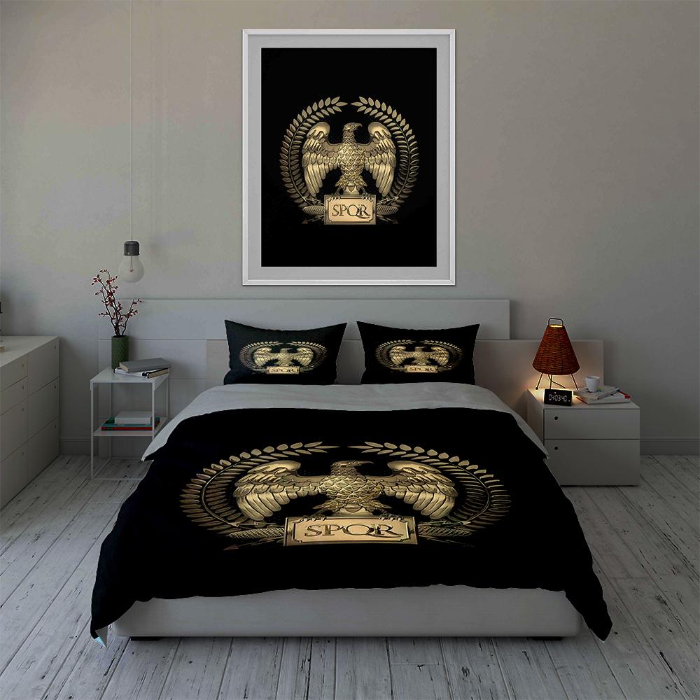Golden Eagle Emblem. Bedding Duvet Cover Sets Duvet Covers Pillowcases Gifts (1 * Duvet Cover 2 * Pillowcases, Without Duvet Insert)