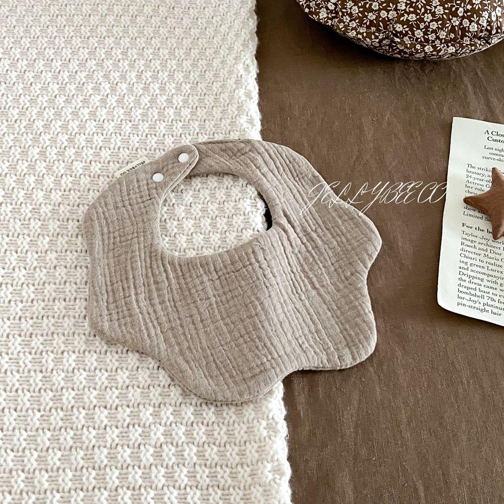 Nordischer Ins-Stil, Tupfenblütenblätter, Baby-Lätzchen, Baby-Sabbertuch, Reines Baumwollgarn Klasse A, Neugeboren, Anti-Spuck-Lätzchen