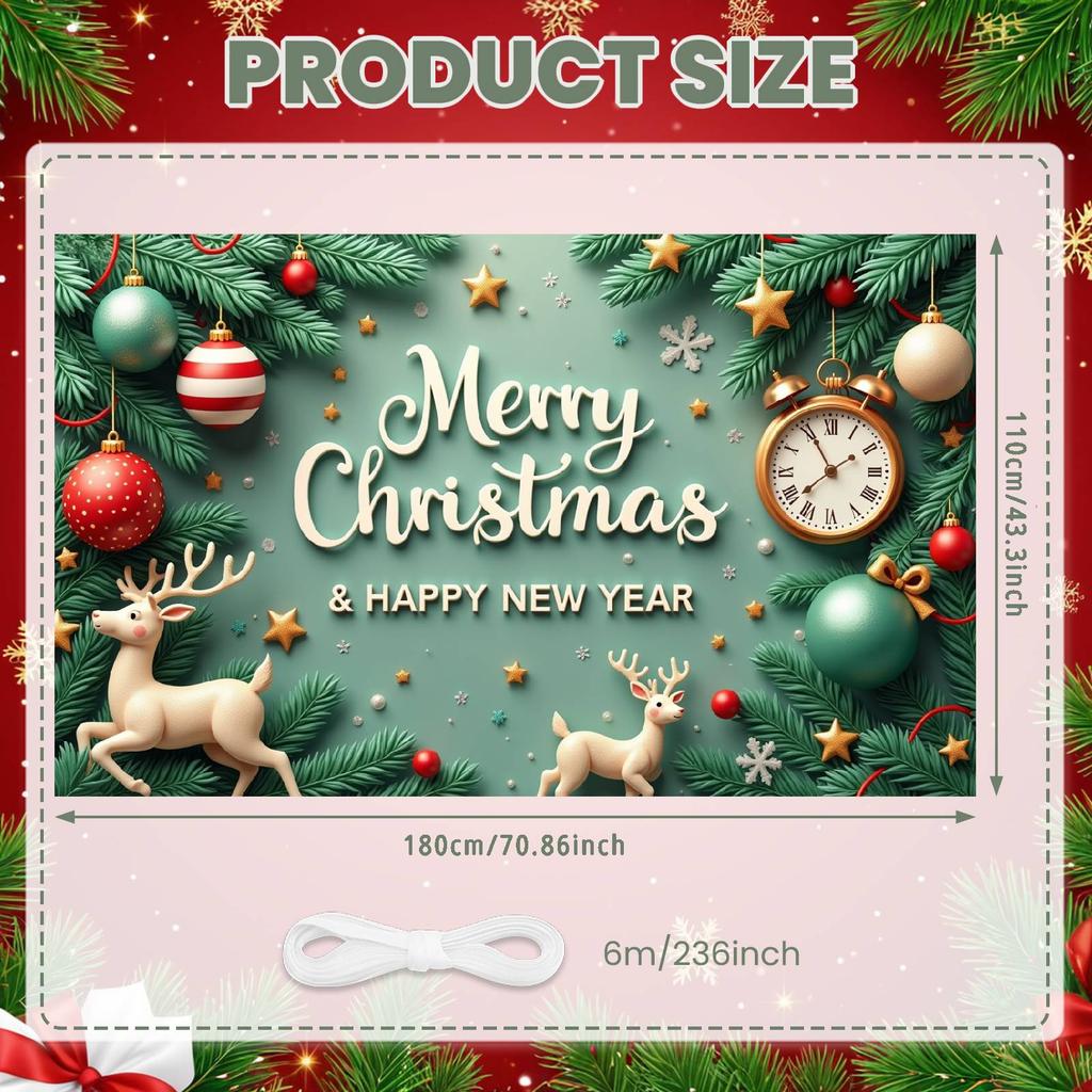 Christmas Holiday Background Reindeer Pattern Happy New Year Backdrop Winter Celebration Display Festive Typography For Winter