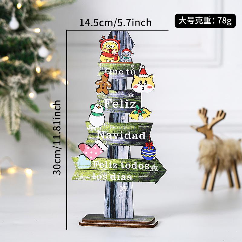 New Christmas Ornaments Festive Tabletop Christmas Tree Ornaments Christmas Tree Table Christmas Wooden Ornaments