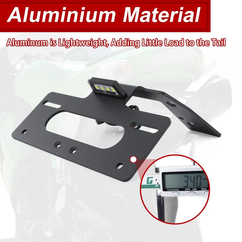 Fit For Kawasaki ZX-10R ZX10R 2006-2007 Registration License Plate Holder Tail Tidy Fender Eliminator Kit Motorcycle Aluminum