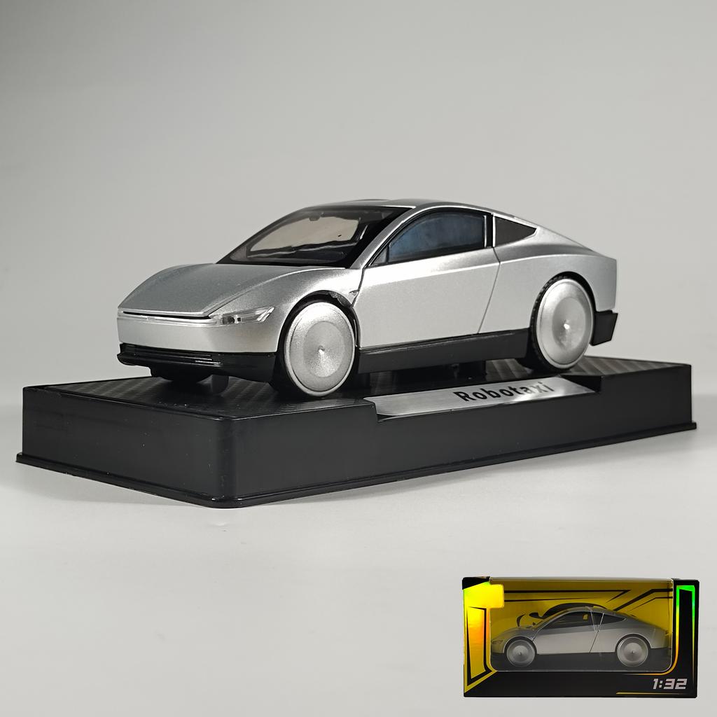 1/32 Tesla Cybercab Robotaxi Fahrerloses Taxi Legierung Metall Druckguss Modellauto Zuhause Trendige Spielzeuge Ornamente Ausstellungsstücke Sammlungen Dekorationen