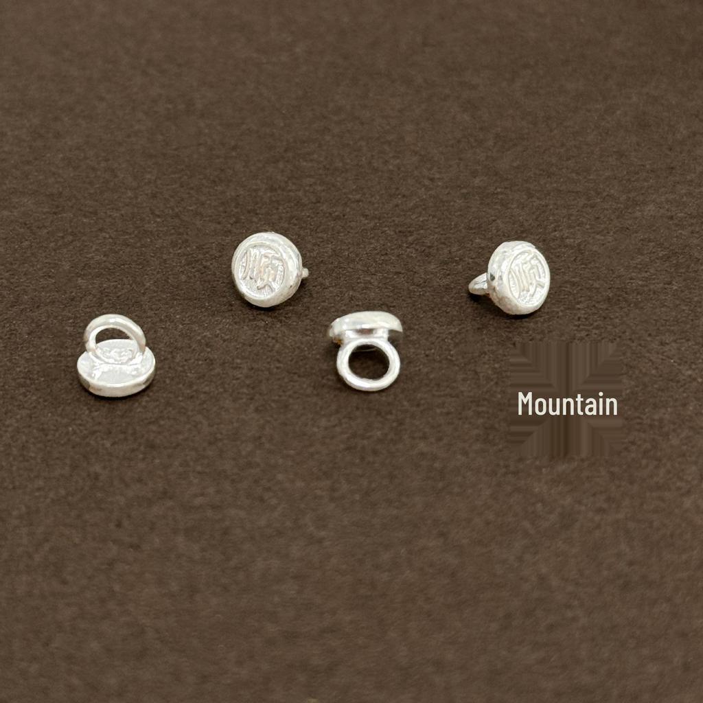 S999 Sterling Silver Shun Character Pendant for Chinese-Style DIY Bracelets and Necklaces