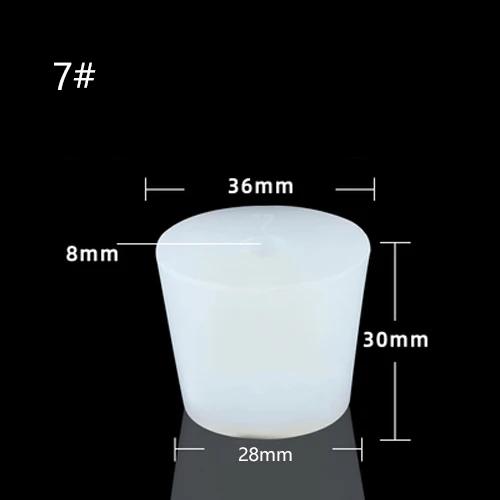 1pcs Silicone Stoppers With Hole Conical Rubber Plugs Test Tube Stoppers For Laboratory Triangular Flasks Plugging Holes