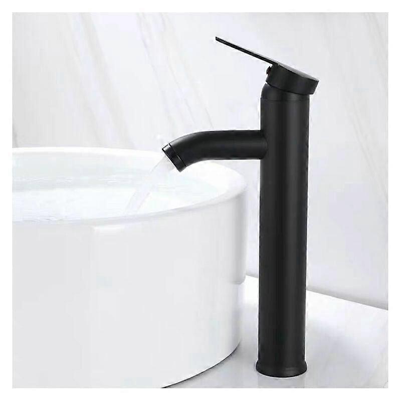 MitigEU Basin Faucet, High Spout Design, Single Hole Faucet, for Countertop Bathroom Sink In Chrome Copper with Removable Foam