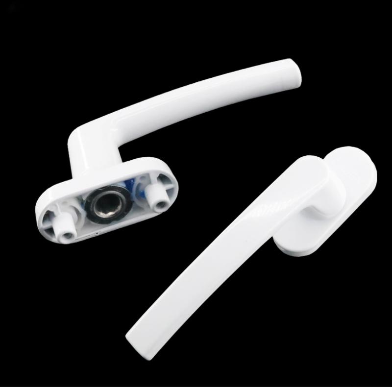 1 Set of Zinc Alloy Plastic Steel Door Split Handle Lock Balcony Bathroom Sliding Door Double-sided Transmission Handle