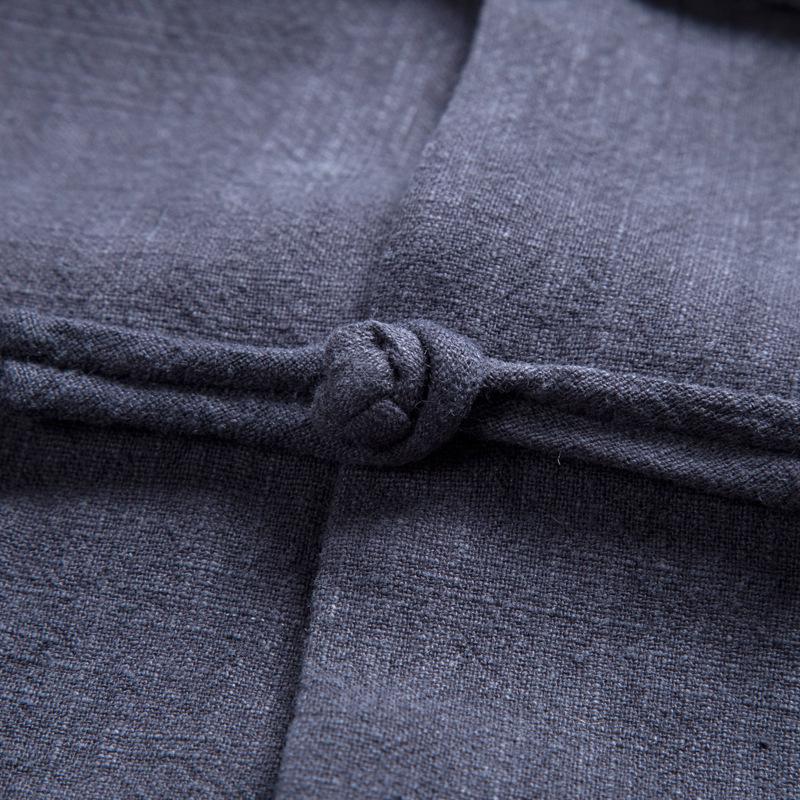 Men's Retro Linen Hooded Jacket: 2021 Autumn/Winter Chinese Style with Frog Buttons