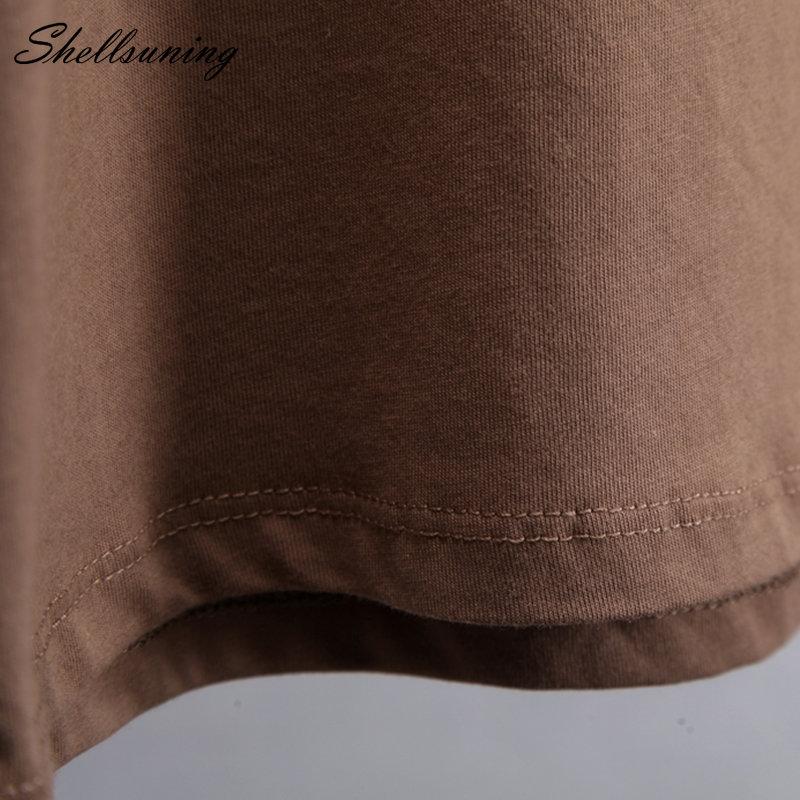 Shellsuning Summer Cute Printed Cotton T Shirt Women Loose Short Sleeve Trend Tees Female Casual Streetwear All-match Basic Tops