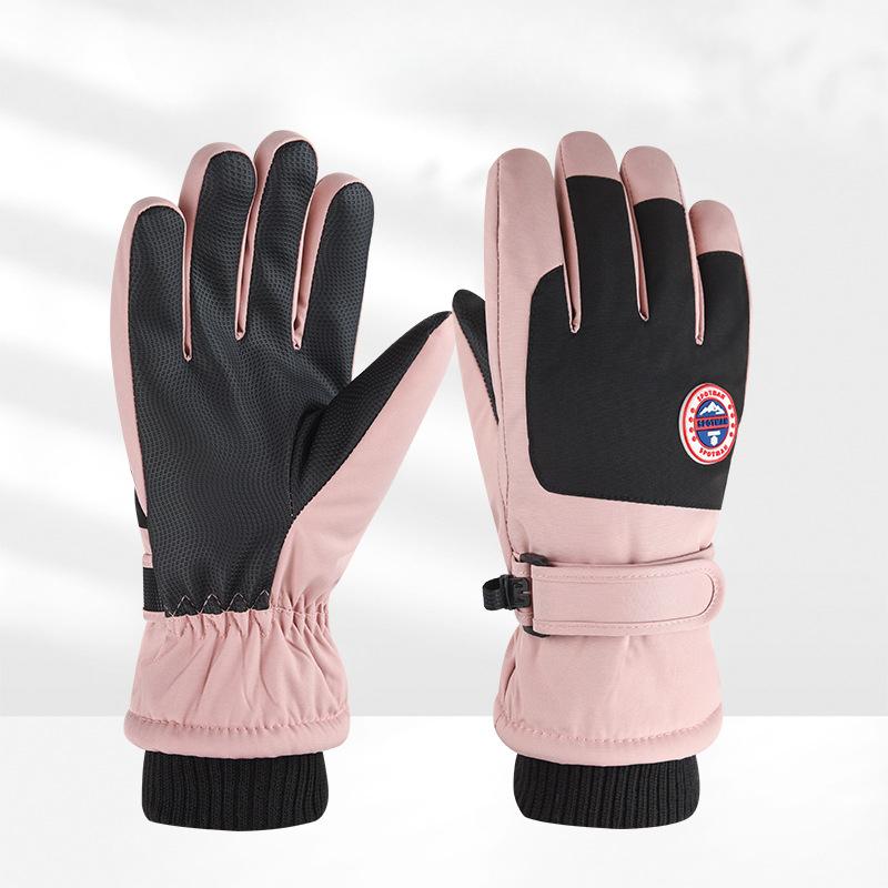 

Winter Ski Gloves for Men and Women In Winter Warmth and Coldness Plus Velvet Thickened Outdoor Sports Windproof Riding Anti Slip Touch Screen average size