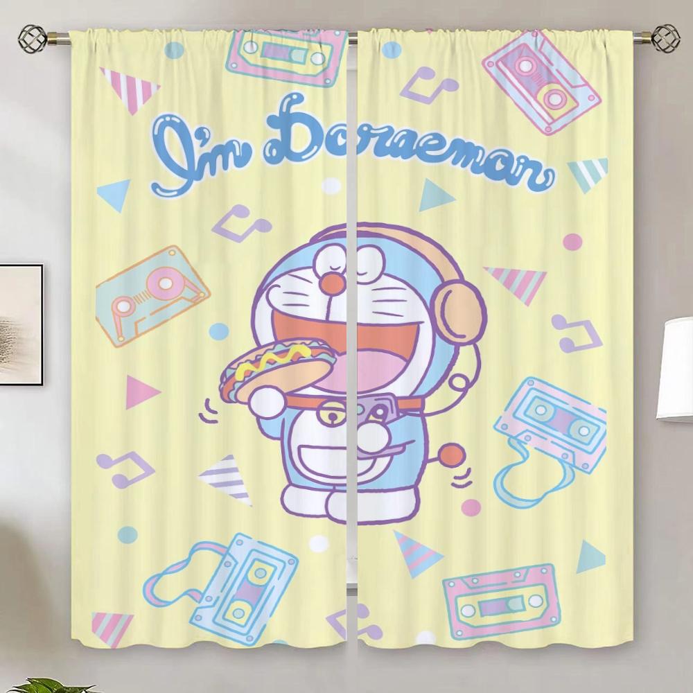 Curtain D-Doraemons Cheap Free Shipping Curtains for Bedroom Home and Decoration Curtains In the Living Room Decoration Blind