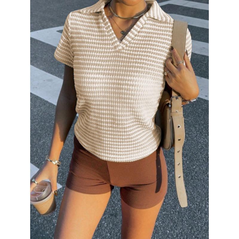 

JPNTKY Women s Fashion Casual Short Sleeve V Neck Blouses & Shirts International design XL хаки