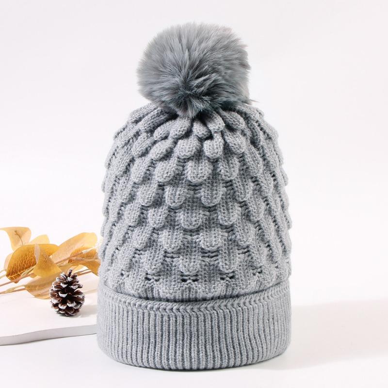 Big Head Size Warm Knit Hat Autumn Winter Fashion Casual Ear Protection Hat