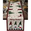 Merry Christmas Gnome Table Runner 70 Inches Long,Xmas Tree Elk Farmhouse Buffalo Plaid Table Runner,Winter Snowflakes Retro Linen Dresser Scarves