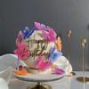 INS Neue Happy Birthday Kuchendeckel für Baby Kinder Erwachsene Geburtstagsparty Kuchendekoration Gold Silber Acryl DIY Backkuchenwerkzeuge