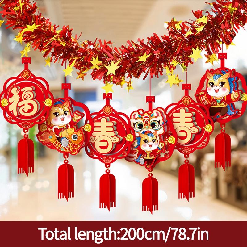 3D Chinese New Year Decoraitons 2026 Wall Hanging  Pendants  The Year of Horse Ornament   Spring Festival Home Decor