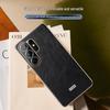 Samsung S26 Ultra Leather Phone Case - Oil Wax Pattern, Plain, Drop-Proof Protective Cover for Business.