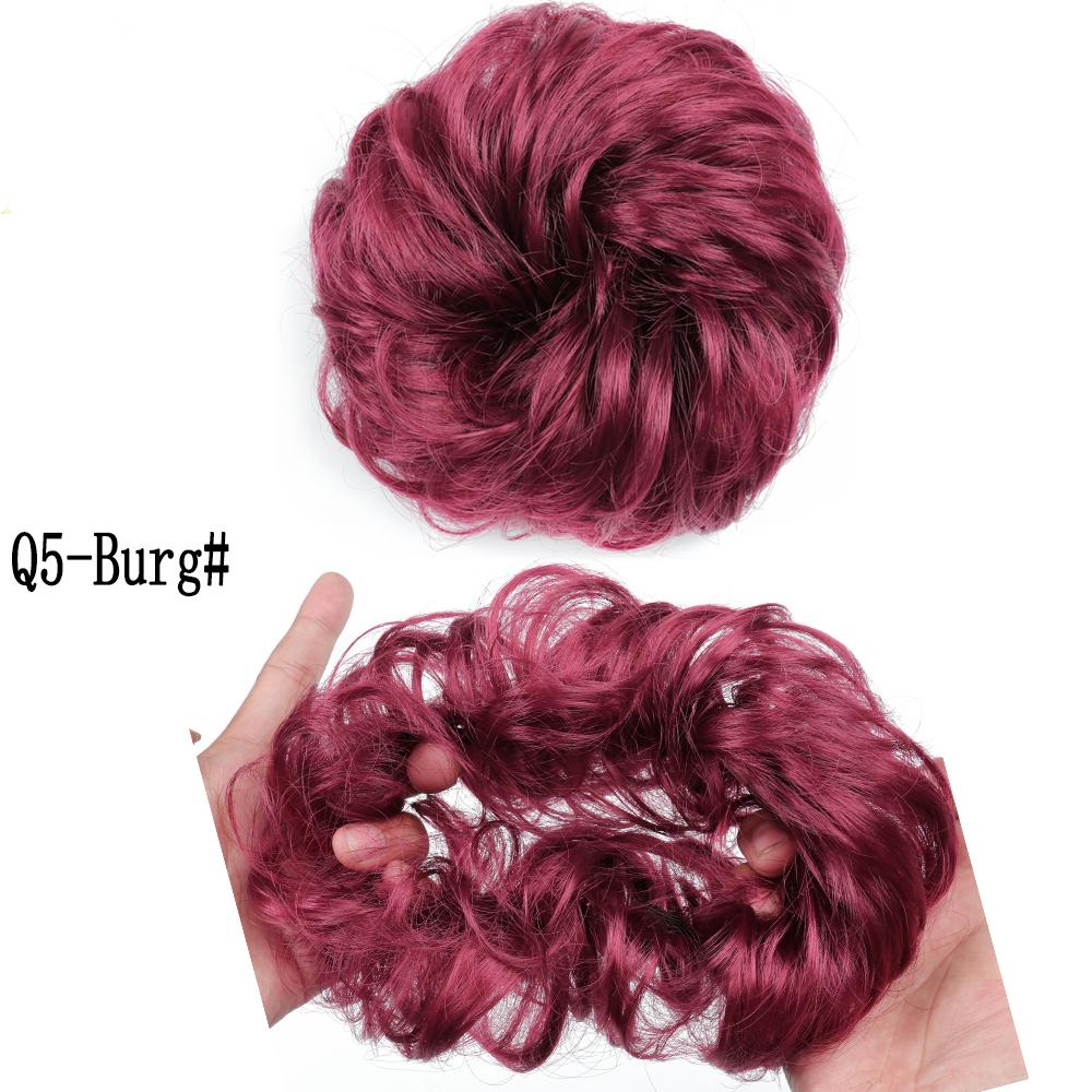LISI HAIR Synthetic Curly Scrunchie Chignon with Elastic Rubber Band Messy Bun Ponytails Extension for Women