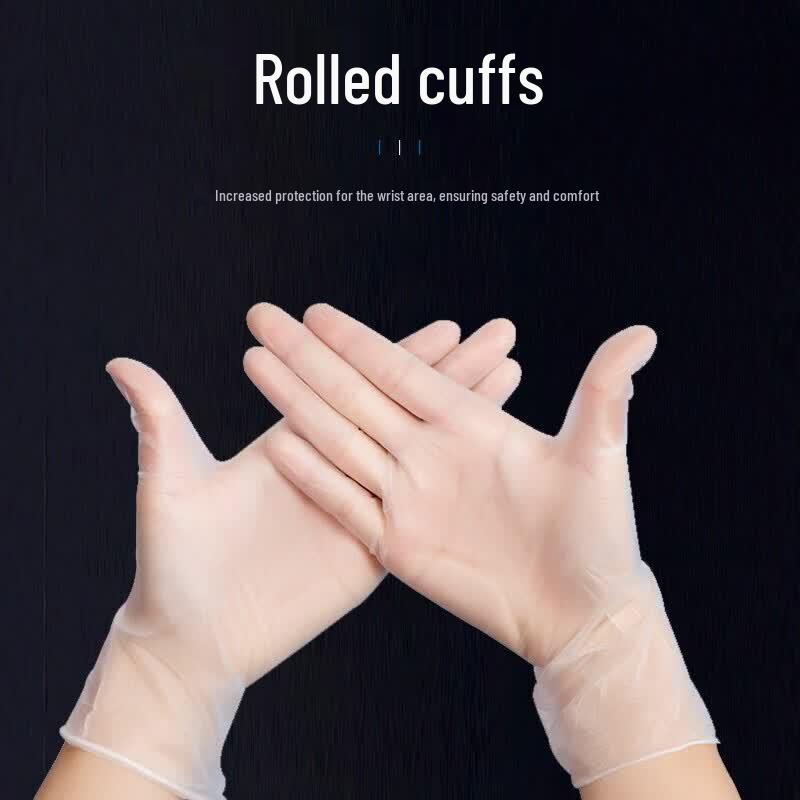 Disposable Transparent PVC Gloves L
