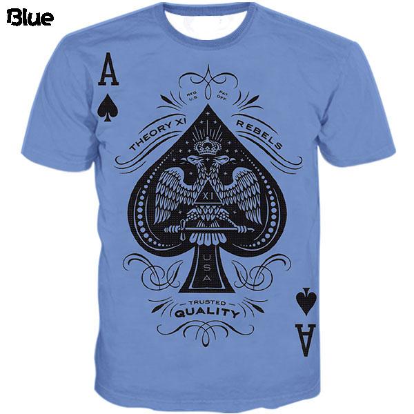 Summer Fashion 3D Poker Print T-Shirt 