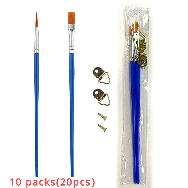 Art Supplies By Painting Pen Arts for Sewing Acrylic Fine Paint Crafts Watercolor 20pcs/set Number Nylon Home Oil Brush Handle